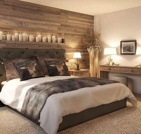 32 ideas sencillas de dormitorio rústico para comodidad y relajación de la vista