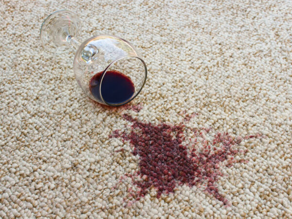 5 métodos seguros para quitar el vino tinto de la alfombra